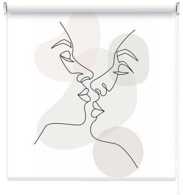 Houseart Ερωτευμένο ζευγάρι, Line Art, Ρολοκουρτίνες, 100 x 154 εκ.